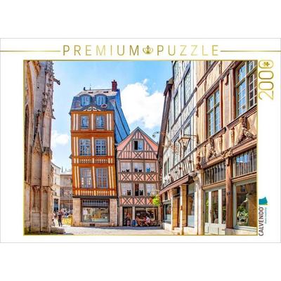 CALVENDO Puzzle Fachwerkhäuser in Rouen, Normandie | 2000 Teile Lege-Größe 90x67cm Foto-Puzzle für glückliche Stunden