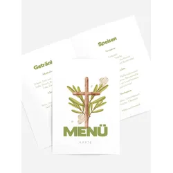 Menuekarten Taufe selbst gestalten mit Spruch und Fotos im Onlinedesigner bei Meine-Kartenmanufaktur.de