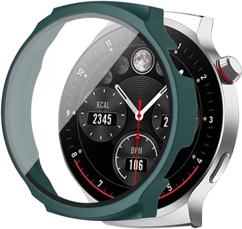 INF Integrierte Schutz-Hülle kompatibel mit Aigo Smartwatch V8, PC + gehärtete Folie Grün
