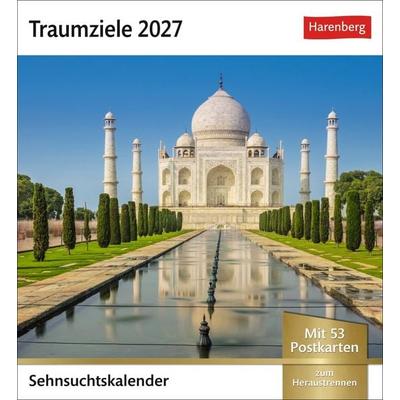 Traumziele Sehnsuchtskalender 2027 - Wochenkalender mit 53 Postkarten