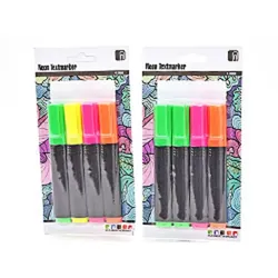 Neon Textmarker Stifte Set 4 Farben – Marker für Büro, Schule, Studium – 4 St.