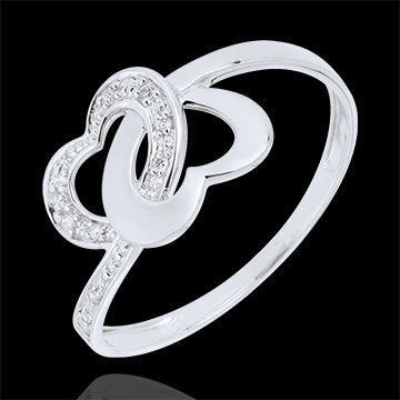 Edenly Ring Verbundenheit Zweier Herzen Bicolor