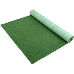 Rasenteppich COMFORT | Grün | 4,00m x 34,00m | Meterware Outdoor-Bodenbelag mit Noppen | wetterfest