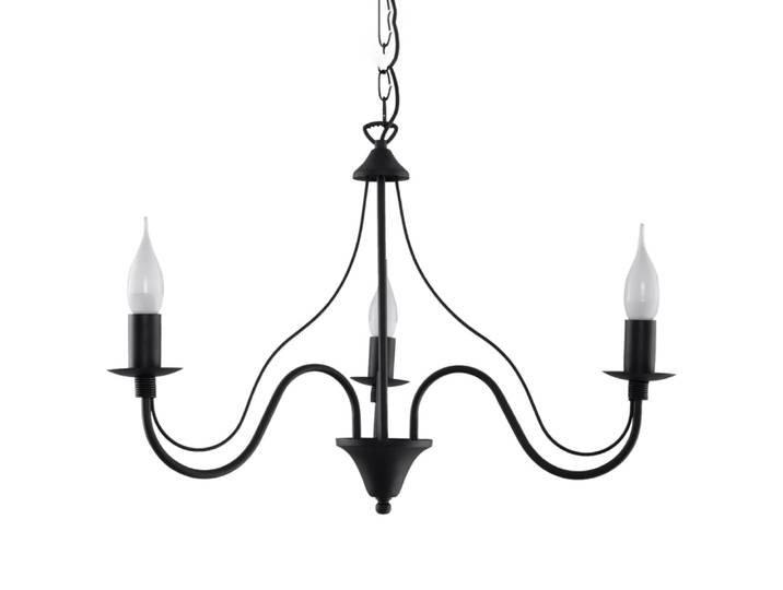 Lustre Acier Noir E14 3 Minerwa