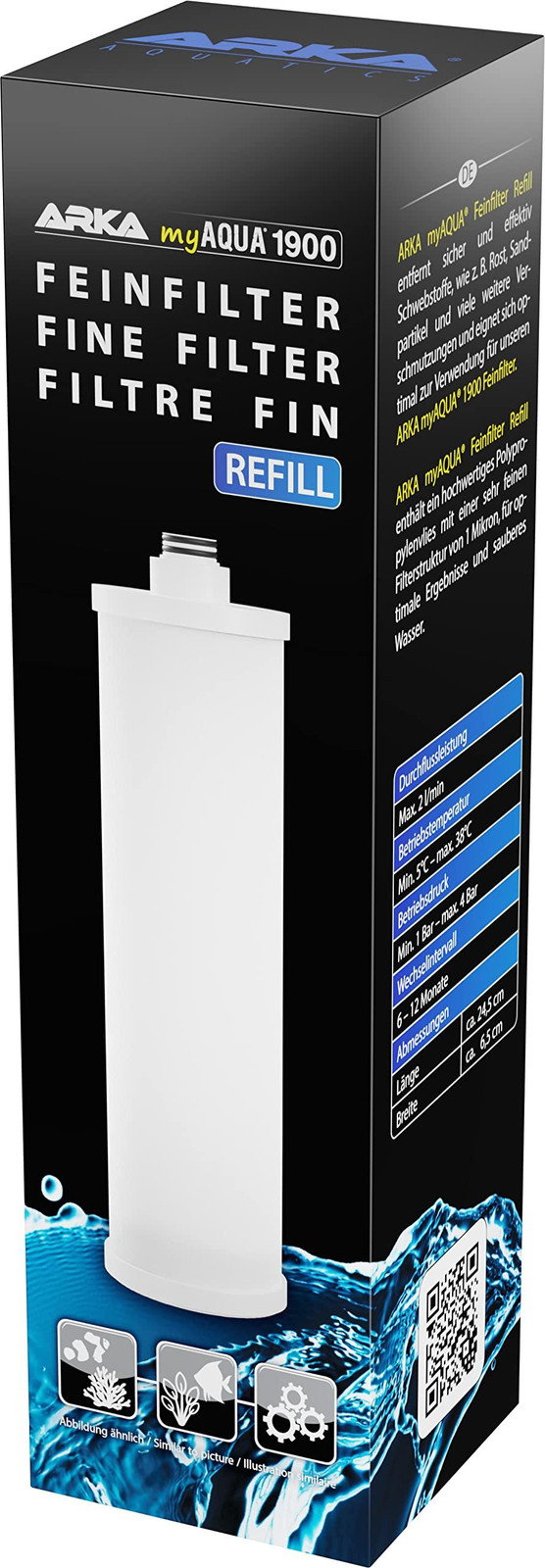 Dripio Vervangingsfilter voor fijnfilters, 1 micron, polypropyleen, 1 stuk