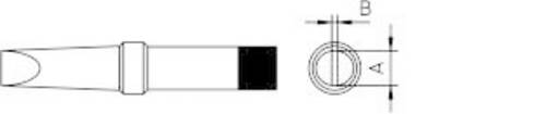 Weller 4PTC8-1 Lötspitze Flachform Spitzen-Größe 3.2mm Inhalt 1St.