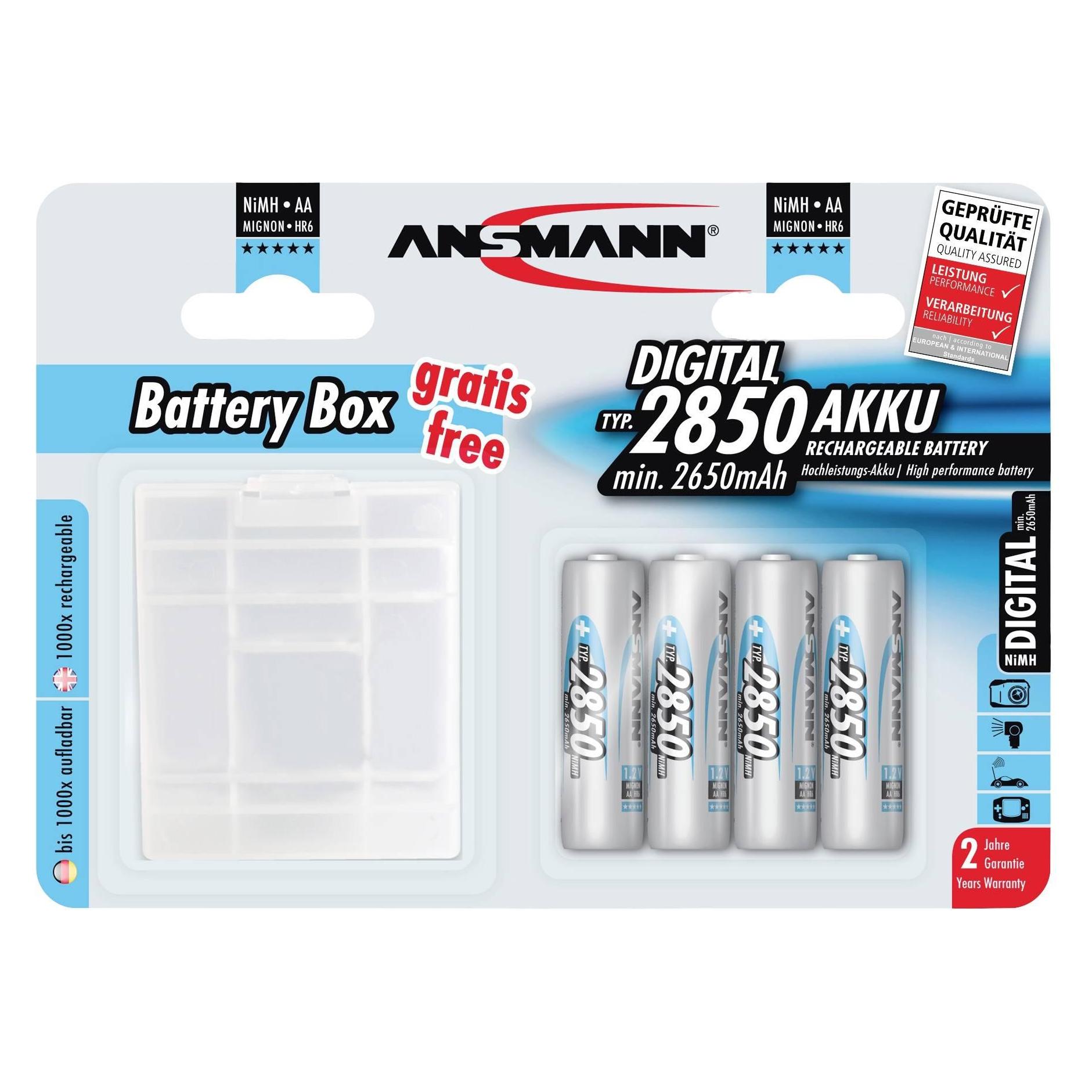 Ansmann Digital Typ 2850 (4 Stk., AA, 2850 mAh) (1312-0011)