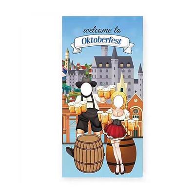 Oktoberfest-Partydekorationen, Oktoberfest-Fototürbanner, Hintergrund-Requisiten, großes Stoff-Fototürbanner für Oktoberfest-Partydekorationen, lustiges Oktoberfest-Spielzubehör, 1,80 x 0,90 m