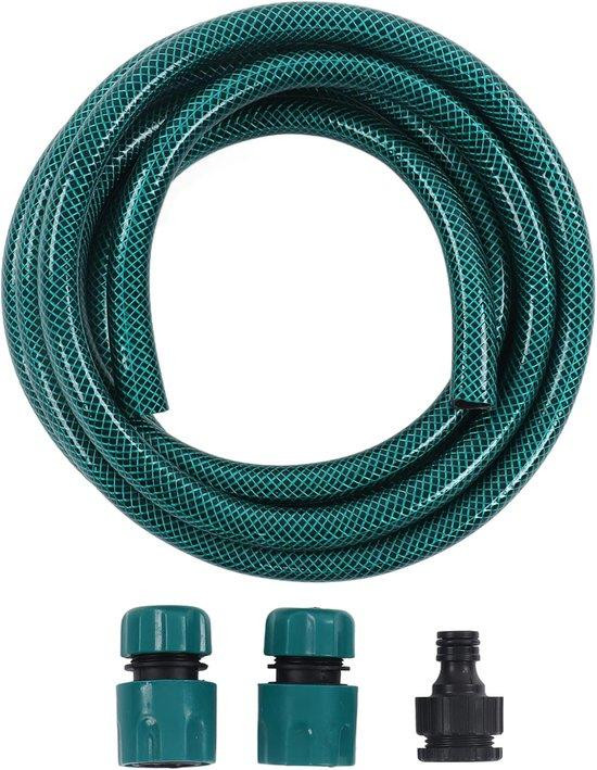Flexibele tuinslang van plastic, 3 meter, groen en turquoise