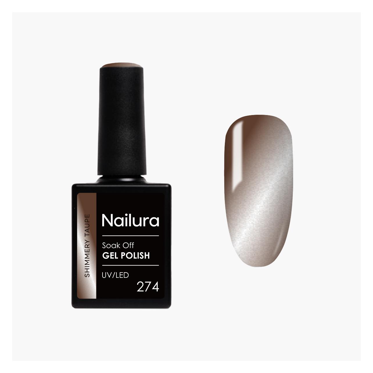 Nailura - Gel Polish 274 - Shimmery Taupe - 10 ml (Shimmery Taupe) (70293)