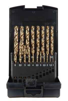 Projahn Spiralbohrer-Set BASIC, HSS-Co, 19-teilig, Ø 1–10 mm / 0,5 mm Schritte, in Kunststoffkassette