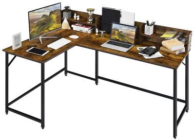 L Shaped Desk Study Writing Workstation Computer Corner Desk