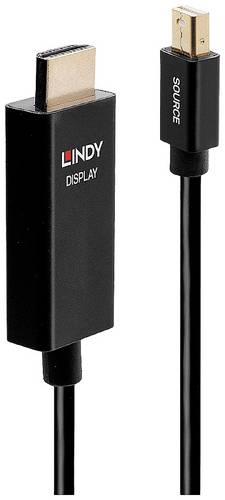 LINDY Anschlusskabel Mini DisplayPort Stecker, HDMI-A Stecker 3.00m Schwarz 40923 DisplayPort-Kabel