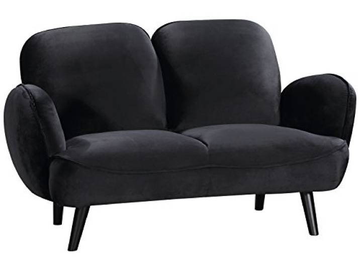 Atlantic Home Collection BEN, 2-Sitzer Sofa, Samt, schwarz