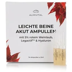 ALMIVITAL Leichte Beine Akut-Ampullen mit LegActif™ & Hyaluron 14x2ml