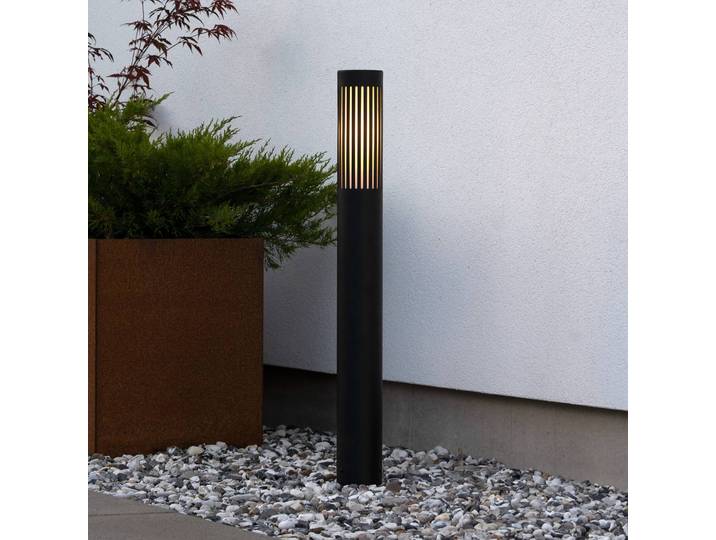 Konstsmide Wegeleuchte Pistoia, dimmbar, schwarz, Aluminium, Außenleuchte