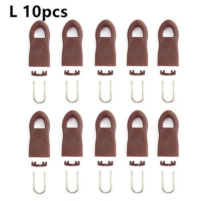 10 Stück Ersatz-Reißverschlussschieber, -Zieher, -Enden, passend für Seile, Etiketten, Kleidung, Reißverschlussbefestigungen, Schnallen, Reißverschlusslaschen, Taschen, Koffer, Rucksäcke, Zelte