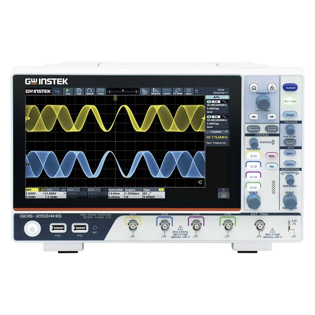 GW Instek GDS-2504HD Digital-Oszilloskop 500 2.5 GSa/s 500 Mpts 12 Bit Digital (Oszilloskop) (03LLDS2504DS)
