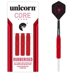 Unicorn Core Plus Rubberised Red Steel Darts 21 g