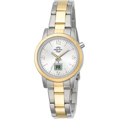 Funkuhr MASTER TIME, silber (silberfarben, goldfarben), Armbanduhren, Damen, Funkuhr, Armbanduhr, Quarzuhr, Damenuhr, Datum,Langzeitbatterie