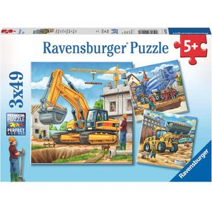 Ravensburger Puzzle 09226 Große Baufahrzeuge, 3x 49 Teile, ab 5 Jahre
