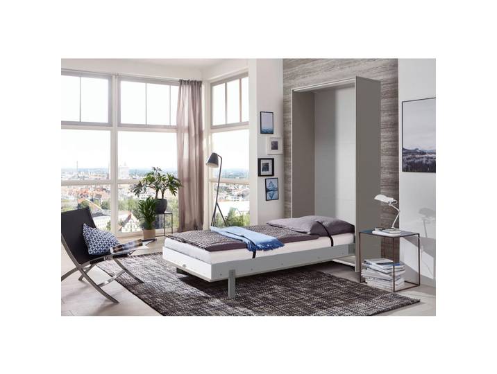 Mid.you Schrankbett, Sahara, Holzwerkstoff, Birke, Schichtholz, 90x200 cm, Federholzleisten verleimt, Schlafzimmer, Bett, Gästebetten