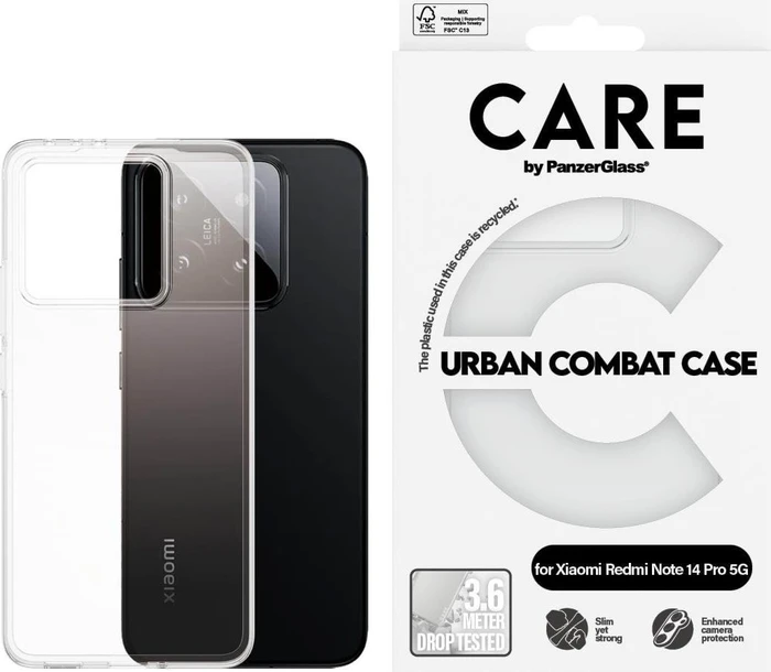 PanzerGlass CARE Cover Xiaomi Redmi Note 14 Pro 5G Urban Combat klar