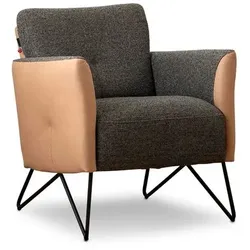 Sessel Amina Stoff Schwarz Carbon
