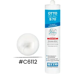 OTTOSEAL® S 70 weiß matt C6112 – 310 ml – keine Randzonenverschmutzung, Natursteingeeignet