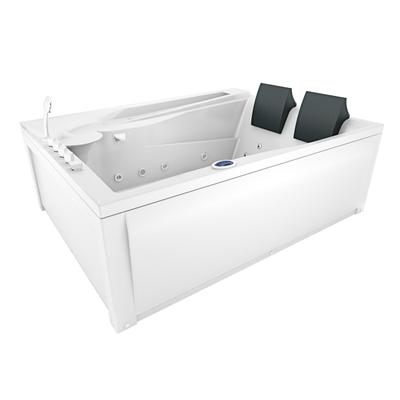 AcquaVapore Whirlpool Pool Badewanne Eckwanne Wanne W12HZ-C 180x135cm Ringzirkulation, passive Schlauch-Reinigung
