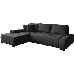 ECKSCHLAFSOFA Draco L Schwarz