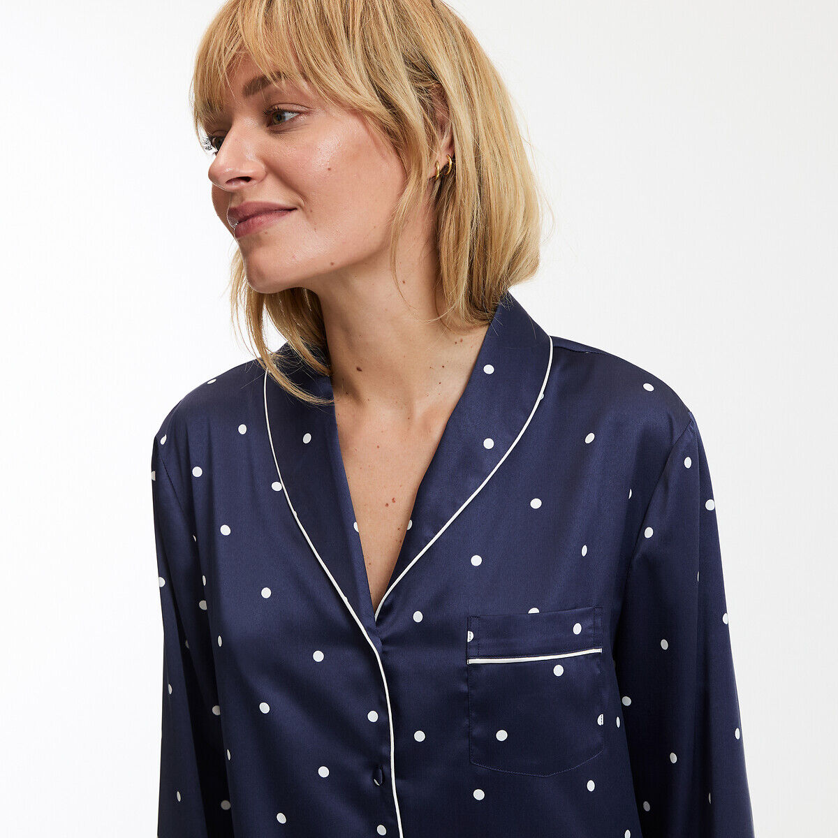 ANNE WEYBURN Pyjama en satin, imprimé pois