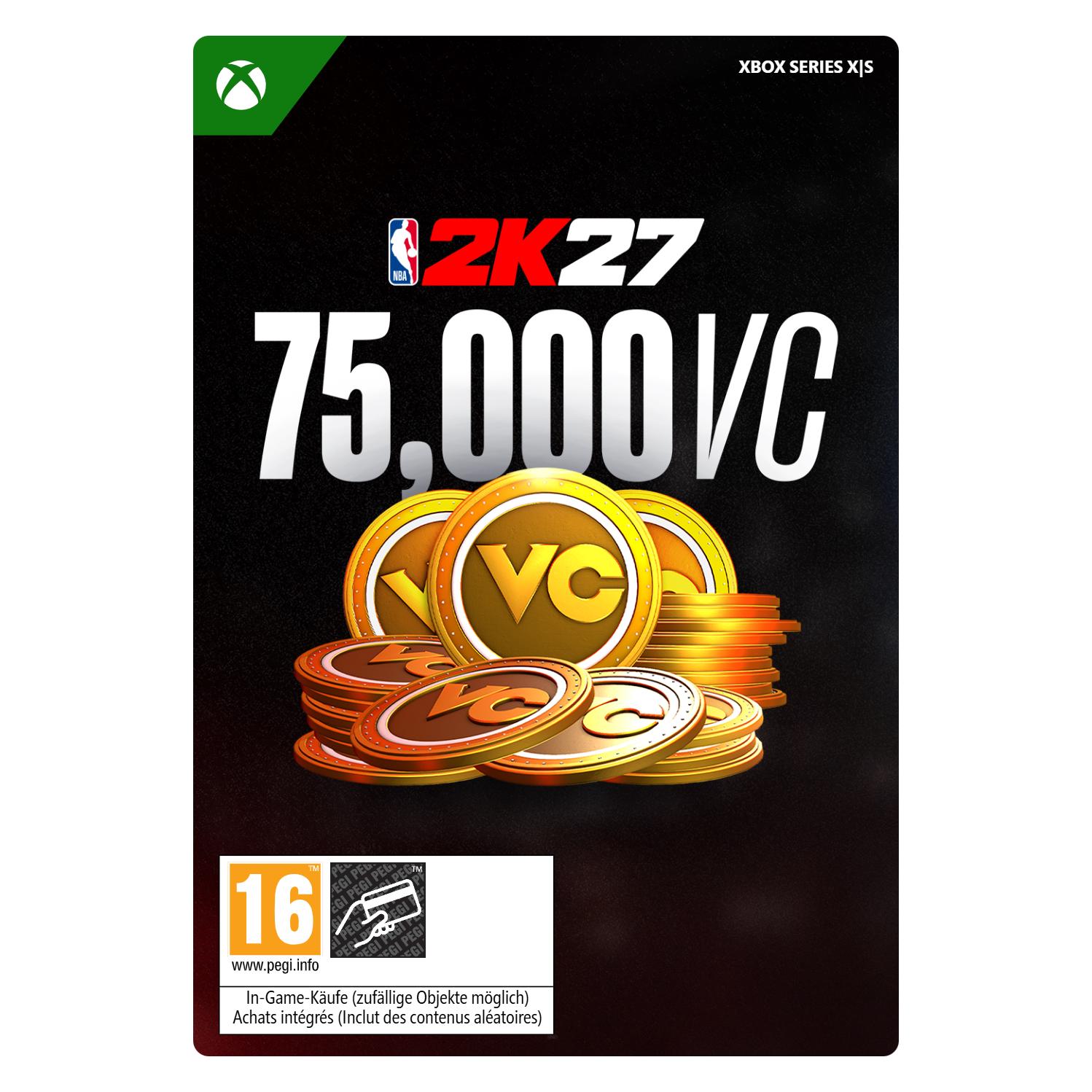 Microsoft Xbox NBA 2K27 75,000 Virtual Currency Pack Download Code (7F6-00969)