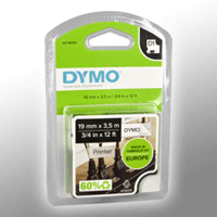 Dymo Label Band D1 16958 (S0718050) schwarz auf weiß 19mm x 3,5m Nylon flexibel