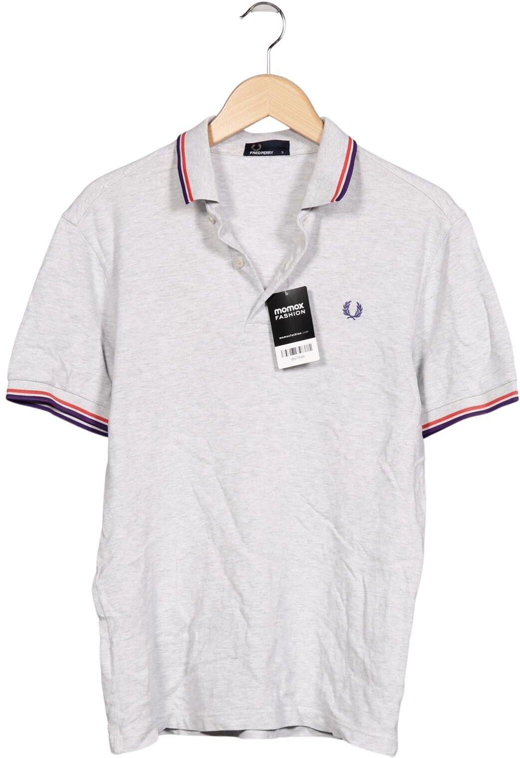 Fred Perry Herren Poloshirt, Grau, Gr. S, Baumwolle - Second Hand