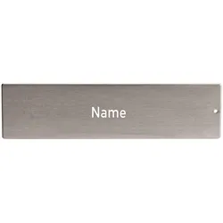 Namensschild RSA2, Edelstahl mit Gravur