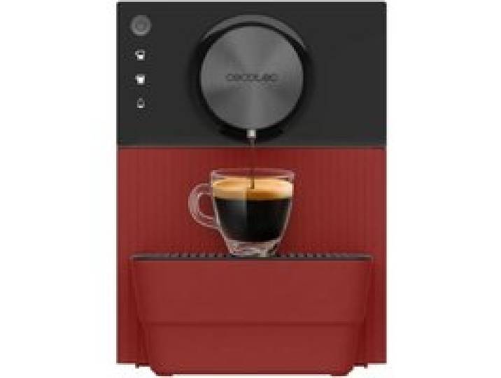 Cecotec Machine à Café Superautomatique Compacte Cremmaet Cube Rouge. 1350W Professionnelle Système de Pressage Pré-Infusion