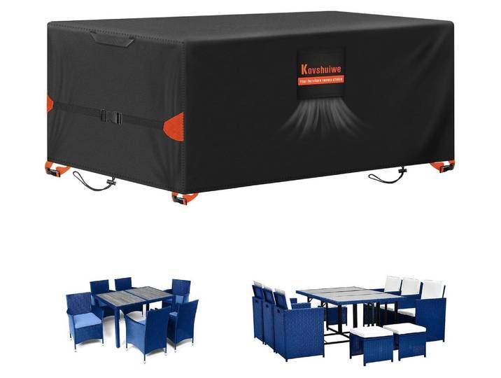 Gartenmöbel-Abdeckung 210x110x74cm wasserdicht 420D Oxford-Tuch winddicht UV-Schutz