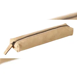 Clairefontaine 8x Flying Spirit Schlampermäppchen aus Leder beige 19,5x2,3 cm - Beige 103511C