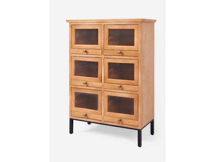 bonprix Apotheker Kommode, 100x71,5x35 cm, Rustikale Kommode mit 6 Schubladen, beige