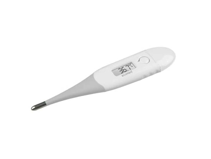 Ecomed By Medisana Tm-60E Digitale Koortsthermometer, Waterdichte Koortsthermometer Met Flexibele Punt, Met Praktische Geheugenfunctie, Voor Baby'S, Kinderen En Volwassenen
