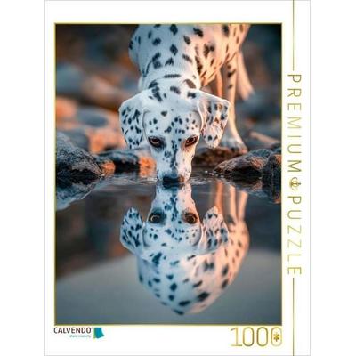 CALVENDO Puzzle Dalmatiner - Spiegelbild der Treue | 1000 Teile Lege-Größe 64x48cm Foto-Puzzle für glückliche Stunden, von , Calvendo Puzzle