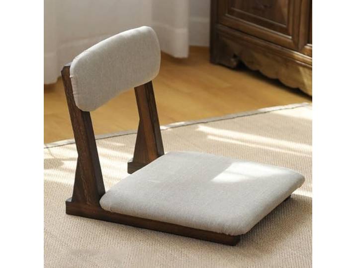 Japanischer Tatami-Stuhl, japanischer Terras-Stuhl, ohne Beine, fauler Stuhl für Rinderfenster, Tatami-Meditationsstuhl aus Holz, Komfort und Unterstützung, für Spiele, Meditation
