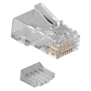 ACT RJ45 (8P/8C) CAT5E modulaire connector for round cable with solid or standed conductors. Unit: B (Netzwerkkabel Stecker) (TD1118)