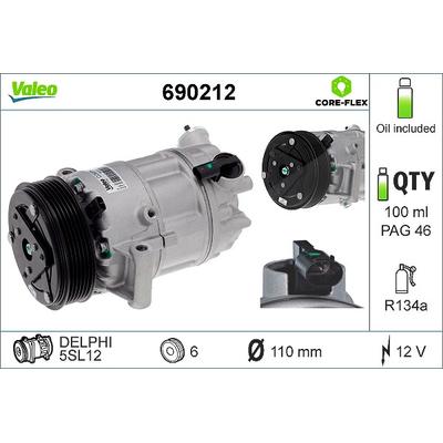 Valeo Kompressor, Klimaanlage [Hersteller-Nr. 690212] für Alfa Romeo