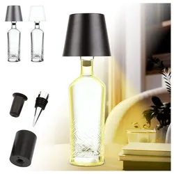 LED Flaschenlampe Bottle Light V2442 – Dimmbare Deko-Leuchte mit 3 Lichtfarben und TOUCH-Funktion für Innen & Außen schwarz