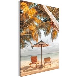 Artgeist Wandbild Palmen & Strand, Leinwand, Hochformat, 60 x 90 cm