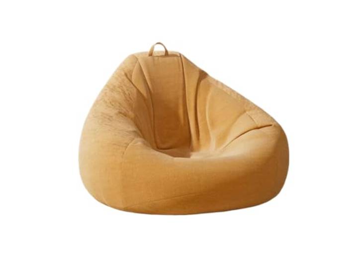 Xumh2024-3 Sitzsack Sitzsack-Stuhl for Erwachsene mit hoher Rückenlehne, gemütliches Sofa for Lounge und Wohnzimmer(Yellow,Mittel)