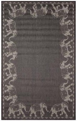 Lush Decor Carmel Marching Elephants Indoor/Outdoor Area Rug