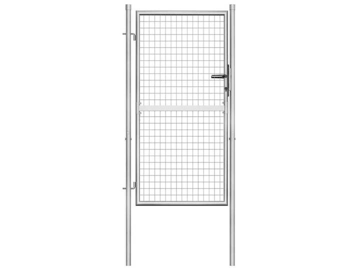 vidaXL Gartentor mit Maschendraht, 102/150 cm, aus Verzinkter Stahl, Silber, Silberfarben, Metall, 105x200 cm, Gartenzubehör